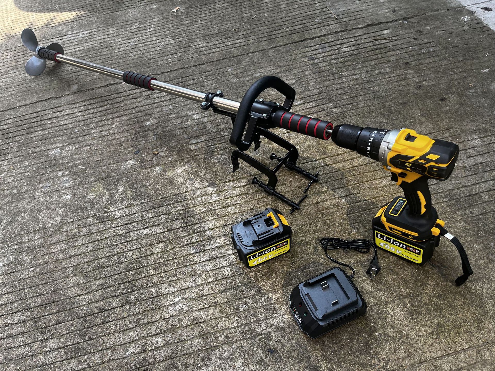 Electric Drill Manual Propelle - Fishing Boat Trolling Motor ulasan dan harga