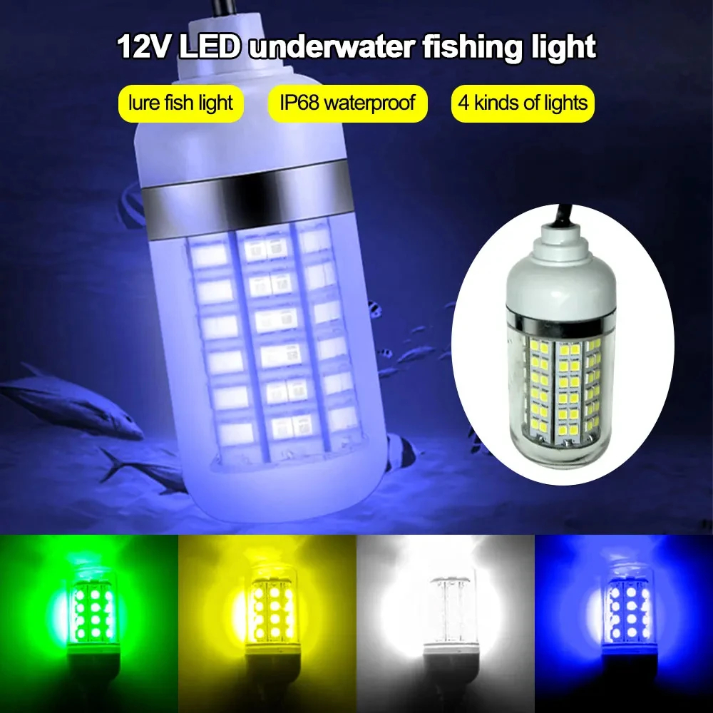 12V Underwater Lamp 15W 108 LE - Fishing Boat Depth Finder ulasan dan harga